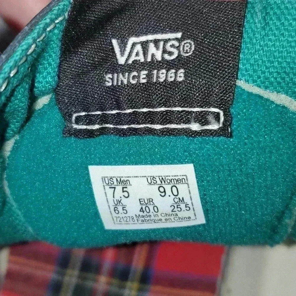 Vans SK8-HI Tartan Daze Multi Plaid Spike Sneakers Men's Size 7.5 Women's Size 9 - Picture 10 of 13